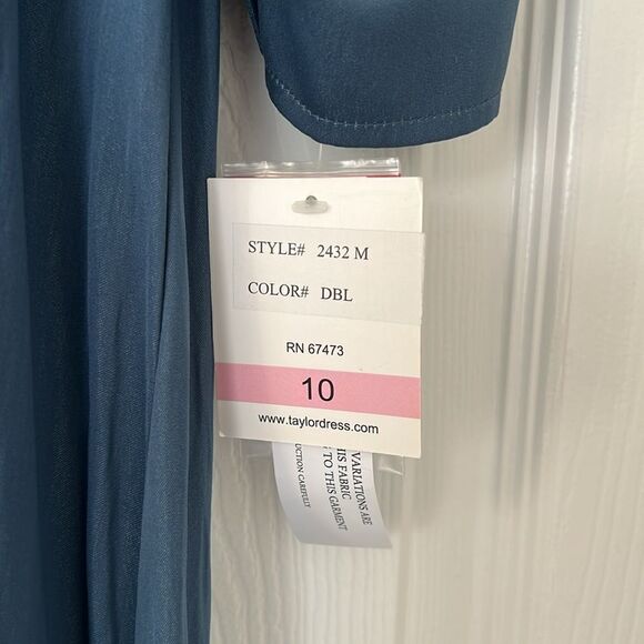 Taylor blue midi dress Sz 10 NWT - Picture 6 of 9